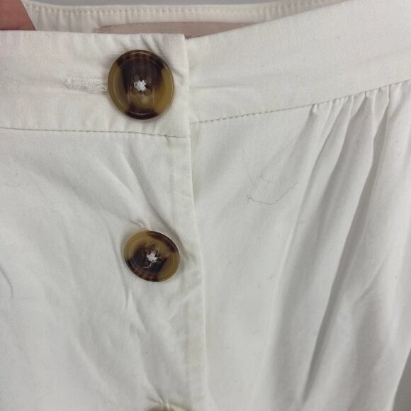 Gal Meets Glam Scout White Buttoned Midi Skirt Womens 6 - Picture 4 of 8
